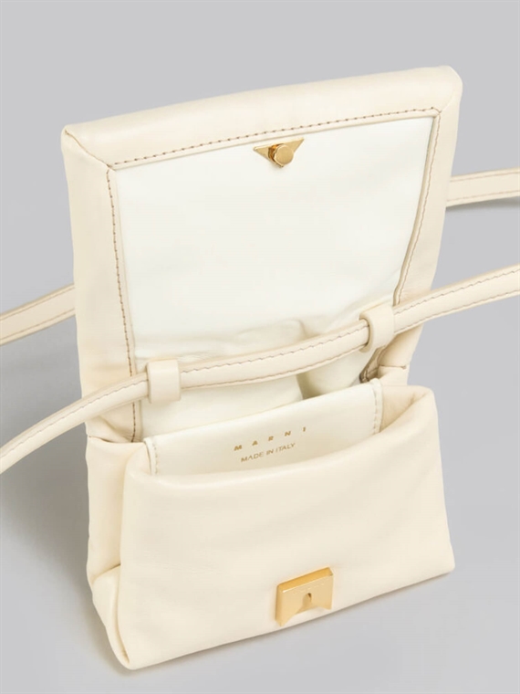 MARNI Mini Prisma Pouch, Ivory 